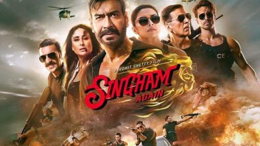 ‘Singham Again’ Full Movie Leaked on Tamilrockers, Movierulz & Telegram Channels For Free Download & Watch Online; Ajay Devgn and Kareena Kapoor Khan’s Film Is the Latest Victim of Piracy?