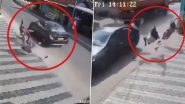 Mangaluru Hit-and-Run: 2 Pedestrians Injured After Speeding Car Hits Them in Broad Daylight in Karnataka, Disturbing Video Surfaces