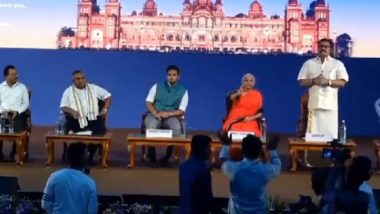 ‘Save Karnataka’: Man Walks Up To Stage, Makes Surprising Request to Nirmala Sitharaman During Mysuru Sangeetha Sugandha Music Festival Launch (Watch Videos)