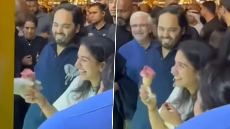 Viral Video: Anant Ambani Watches As Turkish Ice Cream Vendor Playfully Tricks Radhika Merchant in Dubai