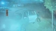 Greater Noida: Thieves in Luxury Car Break Shutters, Loot Two Hardware Shops in Jalpura, CCTV Goes Viral