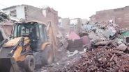 Morena House Blast: 3 Killed, Nearly 6 Injured As 4 Residential Buildings Collapse in Madhya Pradesh After Explosion; Rescue Operation Underway (Watch Video)