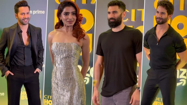 ‘Citadel Honey Bunny’ Premiere: Varun Dhawan, Samantha Ruth Prabhu, Aditya Roy Kapur, Shahid Kapoor and Other Celebs Attend the Screening of Raj & DK’s Series (View Pics & Watch Videos)