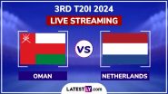 Oman vs Netherlands 3rd T20I 2024 Live Streaming Online in India: How To Watch OMA vs NED Cricket Match Free Live Telecast on TV?