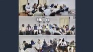 INDIA Bloc Meets at Malliakarjun Kharge&rsquo;s Office To Discuss Strategy for Parliament Winter Session 2024 (See Pics and Video)