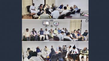 INDIA Bloc Meets at Malliakarjun Kharge’s Office To Discuss Strategy for Parliament Winter Session 2024 (See Pics and Video)