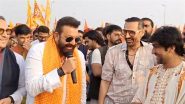 ‘Must Stay United’: Sanjay Dutt Joins Hindu Ekta Padyatra, Led by Bageshwar Dham’s Acharya Dhirendra Shastri, in Jhansi (Watch Video)