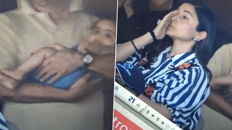 Is That Akaay Kohli? Viral Pics Claim Broadcaster Revealed Face of Virat Kohli and Anushka Sharma's Son During India vs Australia 1st Test 2024 at Perth, Here's The Truth