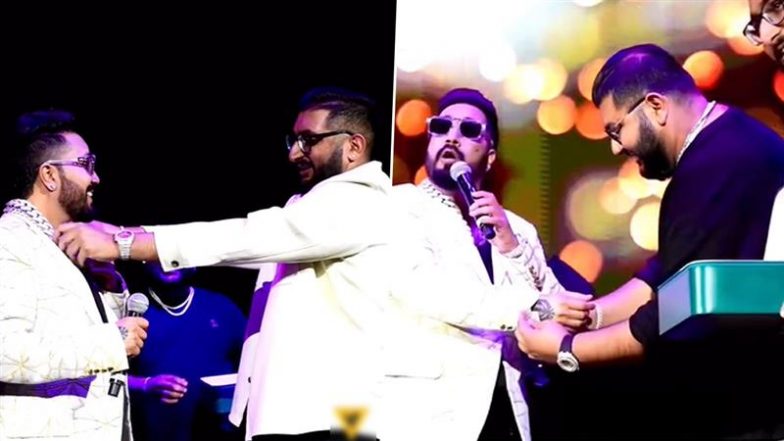 ‘Subha Hone Na De’ Singer Mika Singh’s Pakistani Fan Gifts Him INR 3 Crore Rolex Watch, White Gold Chain and Diamond Rings on Stage During USA Concert (Watch Viral Video)