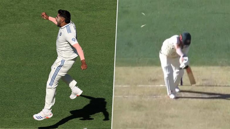 Debutant Harshit Rana Castles Travis Head, Scalps His Maiden Test Wicket During IND vs AUS 1st BGT 2024-25 Test at Perth (Watch Video)