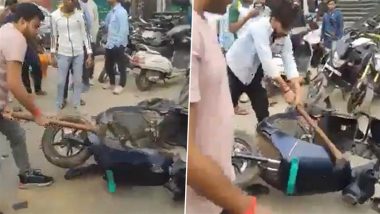 Customer Smashes Ola Scooter With Hammer Outside Showroom After INR 90,000 Bill Shock; Video Goes Viral