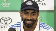 Jasprit Bumrah Gives Hilarious Response After Journalist Says He’s Not the ‘Best Person’ To Answer Question on India’s Batting Failure in IND vs AUS 3rd Test 2024, Says ‘Use Google and See Who’s Got the Most Runs in a Test Over’ (Watch Video)