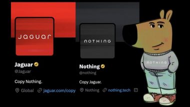 Jaguar’s ‘Copy Nothing’ Campaign Puzzles Viewers; Elon Musk Asks ‘Do You Sell Cars?’ As Nothing Takes a Jab With Logo Update (Watch Video)