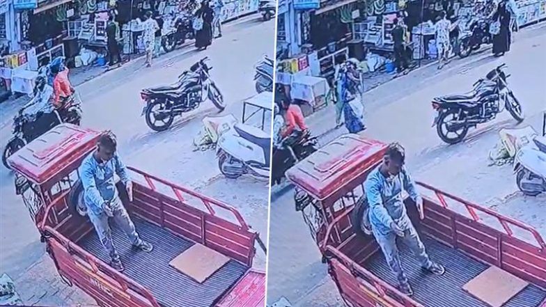 Chain Snatching Caught on Camera in Agra: 2 Bike-Borne Men Snatch Woman’s Chain While Shopping in Mangal Bazar, Police Respond After Video Goes Viral