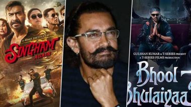 ‘Takkar Leke Galti Kar Di’: Aamir Khan’s Reaction to ‘Singham Again’ and ‘Bhool Bhulaiyaa 3’ Box Office Clash Goes Viral (Watch Video)