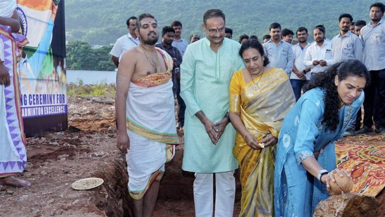 PV Sindhu Performs Bhumi Puja for Badminton Academy in Vizag, Says &lsquo;To Elevate Next Generation&rsquo;