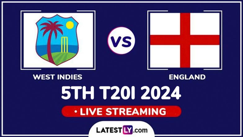 West Indies vs England Free Live Streaming Online, 5th T20I 2024: How To Watch WI vs ENG Cricket Match Live Telecast on TV?