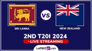 Sri Lanka vs New Zealand Free Live Streaming Online, 2nd T20I 2024: How To Watch SL vs NZ Cricket Match Live Telecast on TV?