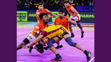 PKL 2024: Hi-Flyer Pawan Sehrawat and Vijay Malik Both Score Super 10 As Telugu Titans Finish Home Leg With Nail-Biting Win Over Puneri Paltan