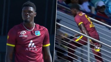 ‘Angry’ Alzarri Joseph Leaves Field Midway into the Match After Dispute With Captain Shai Hope During West Indies vs England 3rd ODI 2024 (Watch Video) 