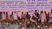 Bihar CM Nitish Kumar Touches PM Narendra Modi’s Feet During AIIMS Darbhanga Foundation Stone Laying Ceremony, Video Goes Viral