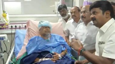 Chennai Doctor Stabbing: AIADMK Leaders Meet Injured Dr Balaji Jagannath Who Was Attacked With Knife While on Duty at Kalaignar Centenary Super Speciality Hospital (Watch Video)