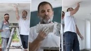 &lsquo;A Diwali With Those Whose Hard Work Brightens India&rsquo;: Rahul Gandhi, Nephew Raihan Celebrate Festival With Local Artisans in Delhi, Try Pottery and Painting (Watch Video)