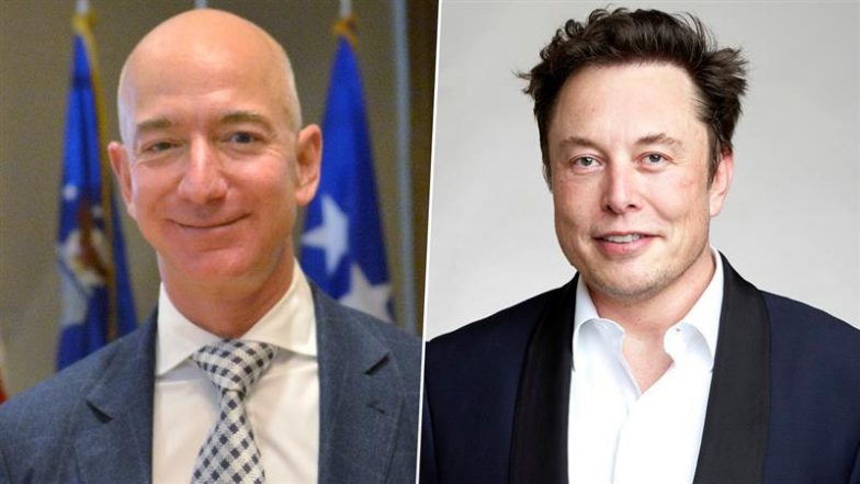 '100% Not True': Elon Musk Fact-Checked by Jeff Bezos Over His Claim That Amazon Founder Asked People To Sell Their Tesla and SpaceX Shares, Predicting Donald Trump's Defeat in US Election