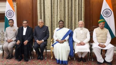 PM Narendra Modi Attends Oath-Taking Ceremony of New CJI Sanjiv Khanna, Says ‘My Best Wishes for His Tenure’ (See Pics)