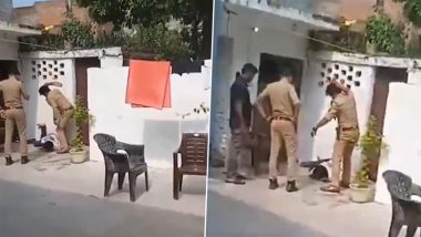 Etawah: Cop Mercilessly Thrashes Man With Belt, UP Police React After 2-Month-Old Disturbing Video Goes Viral