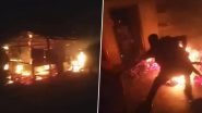 Manipur: 8 Houses Set Ablaze, Hmar Tribal Village Attacked in Jiribam District by Armed Militants; Situation Now Under Control (Watch Video)