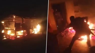 Manipur: 8 Houses Set Ablaze, Hmar Tribal Village Attacked in Jiribam District by Armed Militants; Situation Now Under Control (Watch Video)