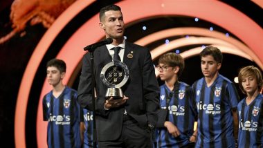 Cristiano Ronaldo Honoured With Platinum Quinas 'Outstanding Ambassador of Portugal' Award at Quinas de Ouro Gala 2024 For Achieving Feat Of 200 International Appearances 