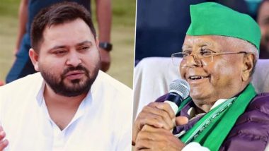 Tejashwi Yadav Birthday 2024: With Son Away in Jharkhand for Poll Campaign, RJD Chief Lalu Prasad Pens Emotional Message, Says ‘Bihar Looks at You With Hope, Make Sure You Live up to Expectations’