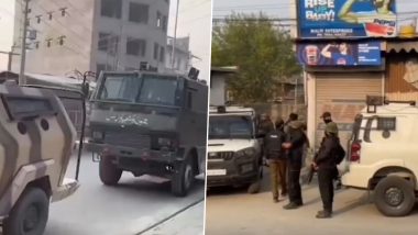 Srinagar Encounter: Gunfight Breaks Out Between Terrorists and Security Forces in Khanyar Area in Jammu and Kashmir, Search Operation On (Watch Video)