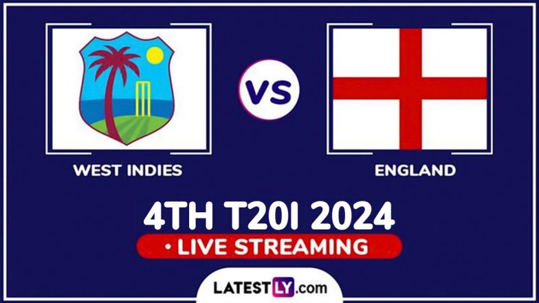 West Indies vs England Free Live Streaming Online, 4th T20I 2024: How To Watch WI vs ENG Cricket Match Live Telecast on TV?