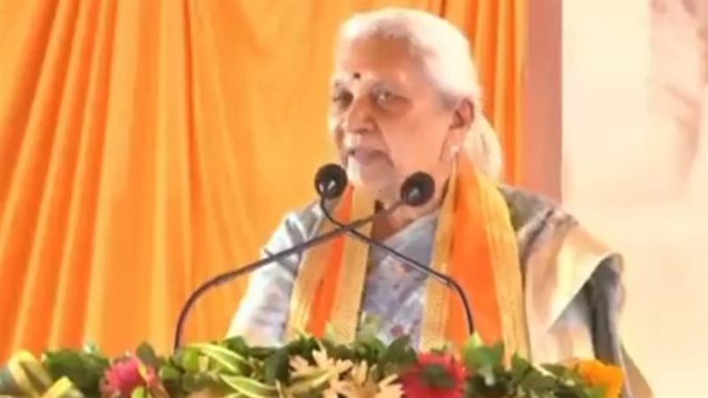 Kumbhakarna Was ‘Technocrat’ Who Secretly Developed Weapons, Rishi Bhardwaj Built and Flew World’s First Plane Over Chowpatty: UP Governor Anandiben Patel (Watch Video)