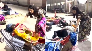 Telugu Actress Ananya Nagalla Distributes Blankets to the Homeless and Needy on Hyderabad Streets; Video Capturing Her Kind Gesture Goes Viral – WATCH