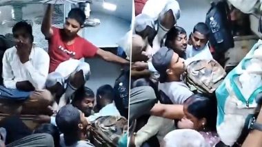 Train Coach Overcrowding: Bihar-Bound Train Packed with Passengers, Leaving No Space to Move; Viral Video Surfaces