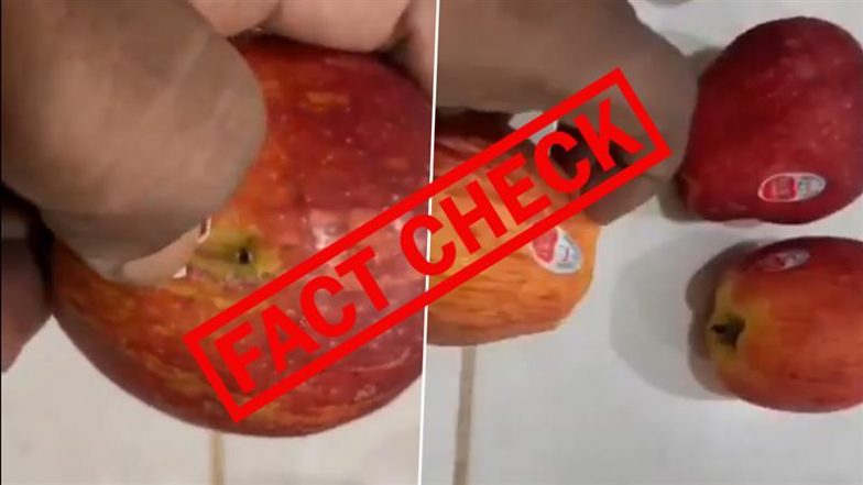 Are Apples Injected With Poison? Is Sticker Used To Hide Injection Hole? As 'Apple Jihad' Viral Video Garners Over 1 Million Views, Here’s a Fact Check | ???? LatestLY