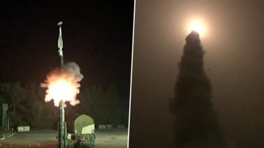 India Successfully Conducts Historic Flight Trial of Long-Range Hypersonic Missile From APJ Abdul Kalam Island in Odisha (Watch Video)