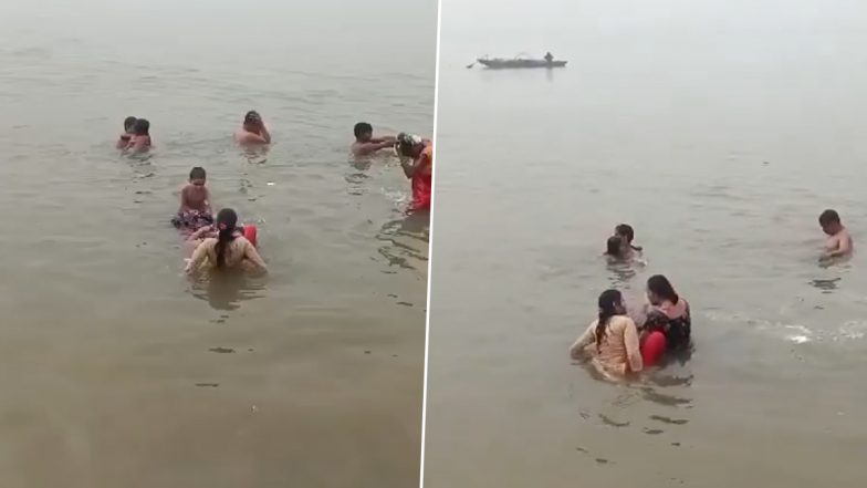 Ghazipur Horror: 4-Year-Old Girl Dies After Drowning in Ganga River, Aunt Keeps Filming Reels (Disturbing Video)