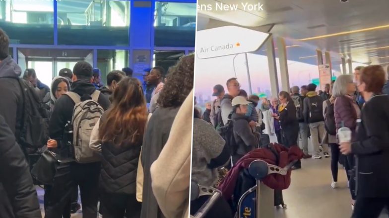 LaGuardia Airport ‘Bomb’ Scare: Chaos at New York City Airport Over Suspicious Package, Passengers Evacuated (Watch Video)