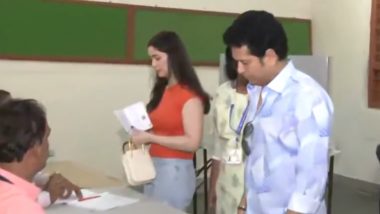 Maharashtra Assembly Elections 2024: Sachin Tendulkar, Wife Anjali Tendulkar, Daughter Sara Tendulkar Cast Vote (Watch Video)