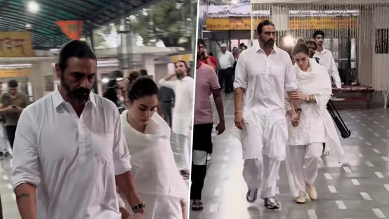 Rohit Bal Passes Away: Arjun Rampal and His Girlfriend Gabriella Demetriades Attend the Legendary Fashion Designer’s Funeral (Watch Video)