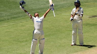 IND vs AUS 1st Test 2024: Ton-up Yashasvi Jaiswal Takes India to 275/1 at Lunch Against Australia on Day 3 of Opening Test