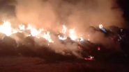 Chhattisgarh Fire: 7 Tractors Gutted As Blaze Engulfs Paddy Field in Ambikapur’s Biniya Village, Arson Suspected (Watch Video)