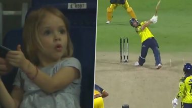 RCB New Addition Phil Salt Shines in for Team Abu Dhabi, Kid Keeps Aside Handset Admiring Mega Hit During Abu Dhabi T10 League 2024 (Watch Viral Video)