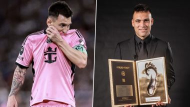 Lionel Messi Loses Golden Foot 2024 Accolade to Lautaro Martinez; Inter Milan Star Beats Marco Veratti, Neymar, Virgil van Dijk, Thomas Muller, Harry Kane, Kevin de Bruyne For Award