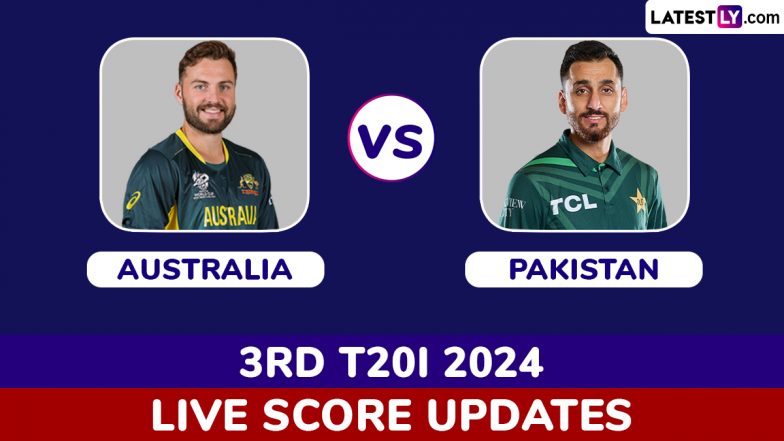 PAK 58/1 in 6 Overs | Australia vs Pakistan Live Score Updates of 3rd T20I 2024: Haseebullah Khan, Babar Azam in Control for Visitors